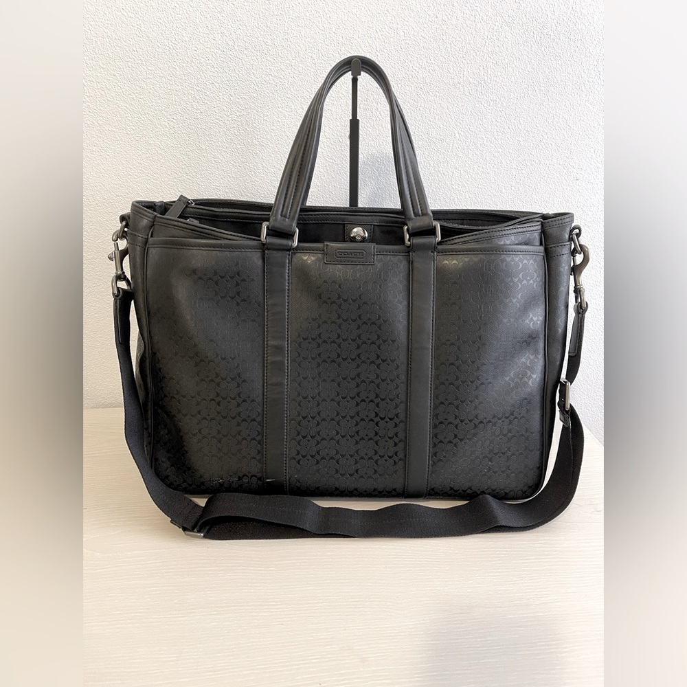 Coach Black Leather Briefcase